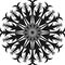 MANDALA ILLUSTRATIONS VECTOR PATTERN BLACK AND WHITE FLOWER