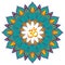 Mandala. Isolated Ethnic round ornament with om symbol. Vector