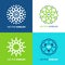 Mandala logo set collections. Icon floral abstract circle vector illustration