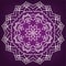 Mandala of love on a purple background, ethnic patterns