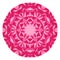 Mandala modern indian art kaleidoscope of pink triangles illusion. EPs available.