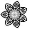 Mandala monochrome decoration icon