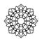 Mandala motif floral decoration mystical line style icon