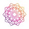 Mandala motif floral decoration mystical vintage gradient style icon