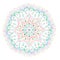 Mandala multicolor with abstract flowers abstraction illustration