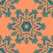 Mandala print ornament symmetry seamless background. Decorative round ornament for colouring anti-stress therapy. Fabric