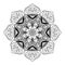 Mandala sketch design flower star