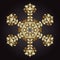 Mandala snowflake gold, tribal vintage background with a medallion