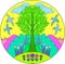 Mandala Spring tree illustration