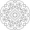 Mandala, star ice flake ribbon scribble drawing doodle, vector drawing of weird shapes for coloring book