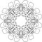 Mandala, star ice flake scribble drawing doodle, vector drawing of weird shapes for coloring book