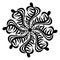 Mandala Vector illustration, Round Ornament, Black and white Vintage Beautiful Decor Mandala.