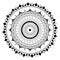 Mandala vector on an isolated white background.