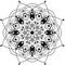Mandala, zentangle inspired illustration, black
