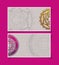 Mandalas cards frames on pink background vector design
