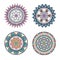 Mandalas colors boho style set