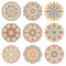 Mandalas Design Elements Colorful