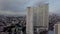 Mandaluyong, Metro Manila, Philippines - Aerial of a cluster of high end condominium skyscrapers near the Pasig River