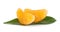 Mandarin citrus fruit slices