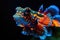 The Mandarin fish, one of the most colorful saltwater fish AI generative