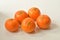 Mandarin oranges on white background