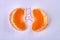 Mandarin slice as lungs.