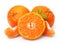 Mandarin, tangerine citrus fruit isolated