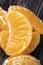 Mandarine orange segments in Macro