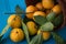 Mandarins or tangerines in a basket