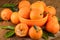 Mandarins Tangerines on Rustic Background
