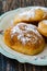 Mandazi is a slightly sweet East African Street Food; spicy, airy yeast doughnut dough made with coconut milk, flavored with