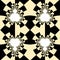 Mandelbrot black and white seamless pattern