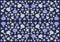 Mandelbrot navy blue polka dot seamless pattern