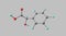 Mandelic acid molecular structure isolated on grey