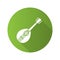 Mandolin flat design long shadow glyph icon