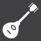 Mandolin glyph icon, music and instrument