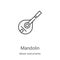 mandolin icon vector from music instruments collection. Thin line mandolin outline icon vector illustration. Linear symbol for use