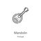 mandolin icon vector from portugal collection. Thin line mandolin outline icon vector illustration. Linear symbol for use on web