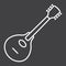 Mandolin line icon, music and instrument