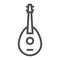 Mandolin line icon, musical and string, guitar sign, vector graphics, a linear pattern on a white background.