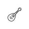 Mandolin musical instrument line icon