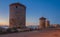 Mandraki Harbour windmills on the Island of Rhodes Greece