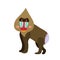 Mandrill animal cartoon character vector illustration