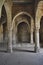 Mandvi or Custom House, interior, stone structure with carvings, architectural arches and columns, built by Sultan Mahmud Begada