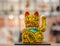 Maneki Neko, Japanese lucky cat, figurine golden cat brings good