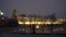 Manezhnaya Square at the heart of Moscow. Buildings are beautifully illuminated