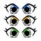 Manga eyes vector symbol icon design. Beautiful illustration iso