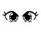 Manga eyes vector symbol icon design. Beautiful illustration iso