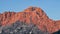 Mangart - Panoramic sunrise view of mountain summit Mount Mangart in Julian Alps, Tarvisio