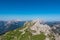 Mangart - Scenic view of high alpine Mangart road (Mangartska cesta) seen from Mangart Saddle